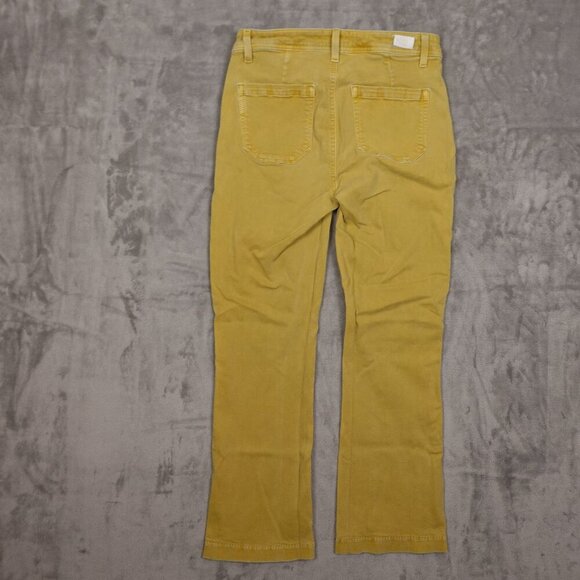 Paige jeans Colette Crop Flare women's 29 mustard gold - Picture 9 of 11